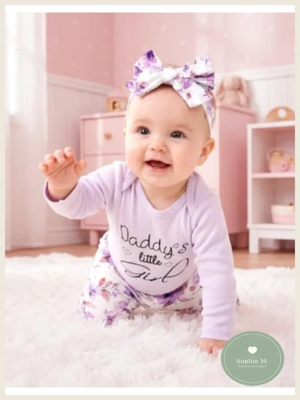 Newborn Baby Girl Outfit Set 10 Piece Long Sleeve Bodysuits Pants Hats Mittens